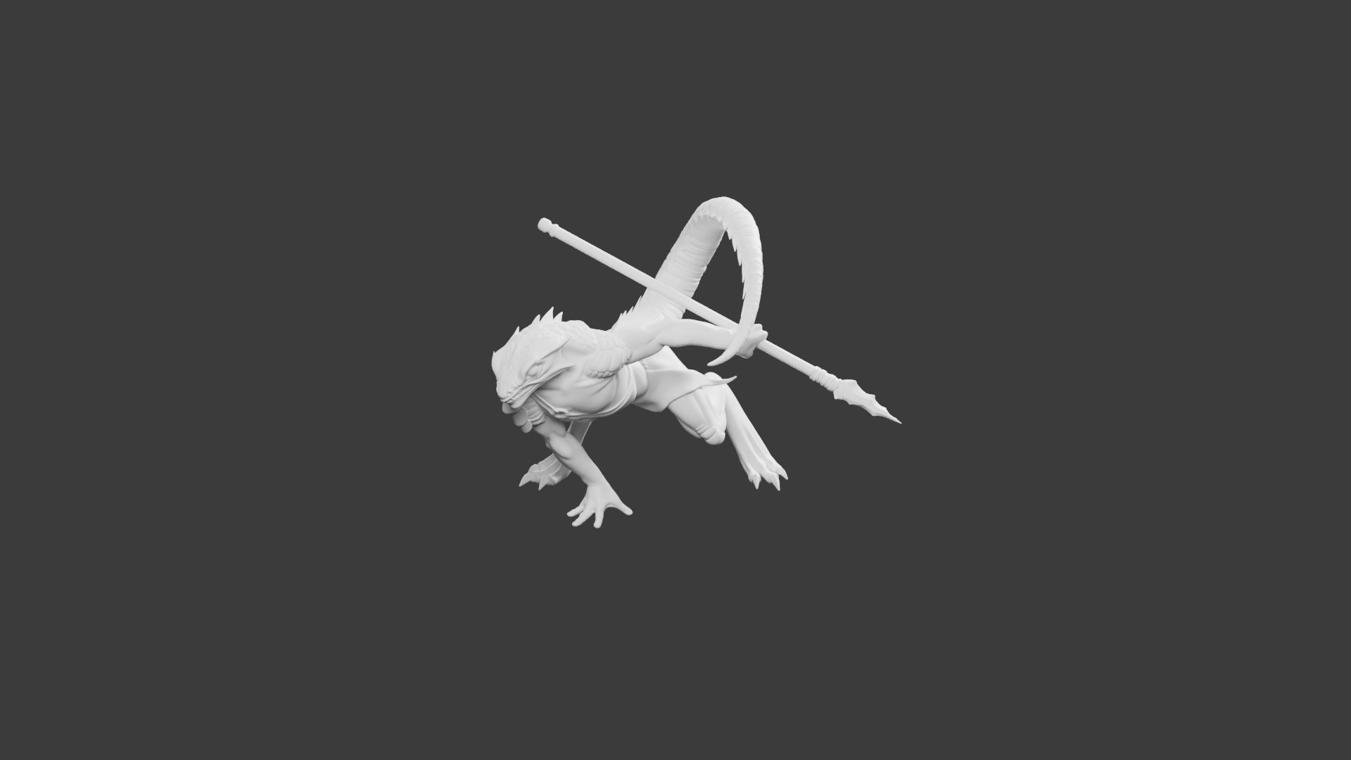 Lézard Lancier – Figurine Homme Lézard pour Tabletop