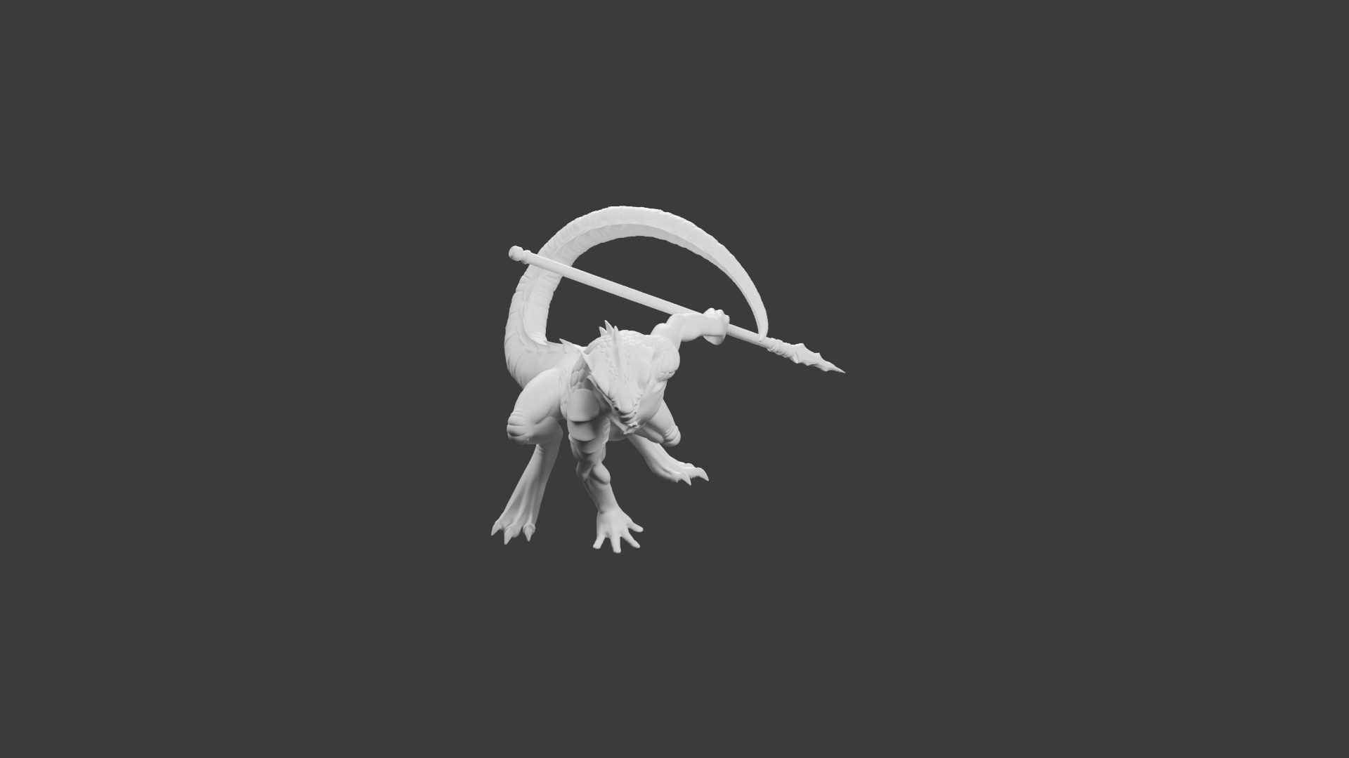 Lézard Lancier – Figurine Homme Lézard pour Tabletop – Image 2