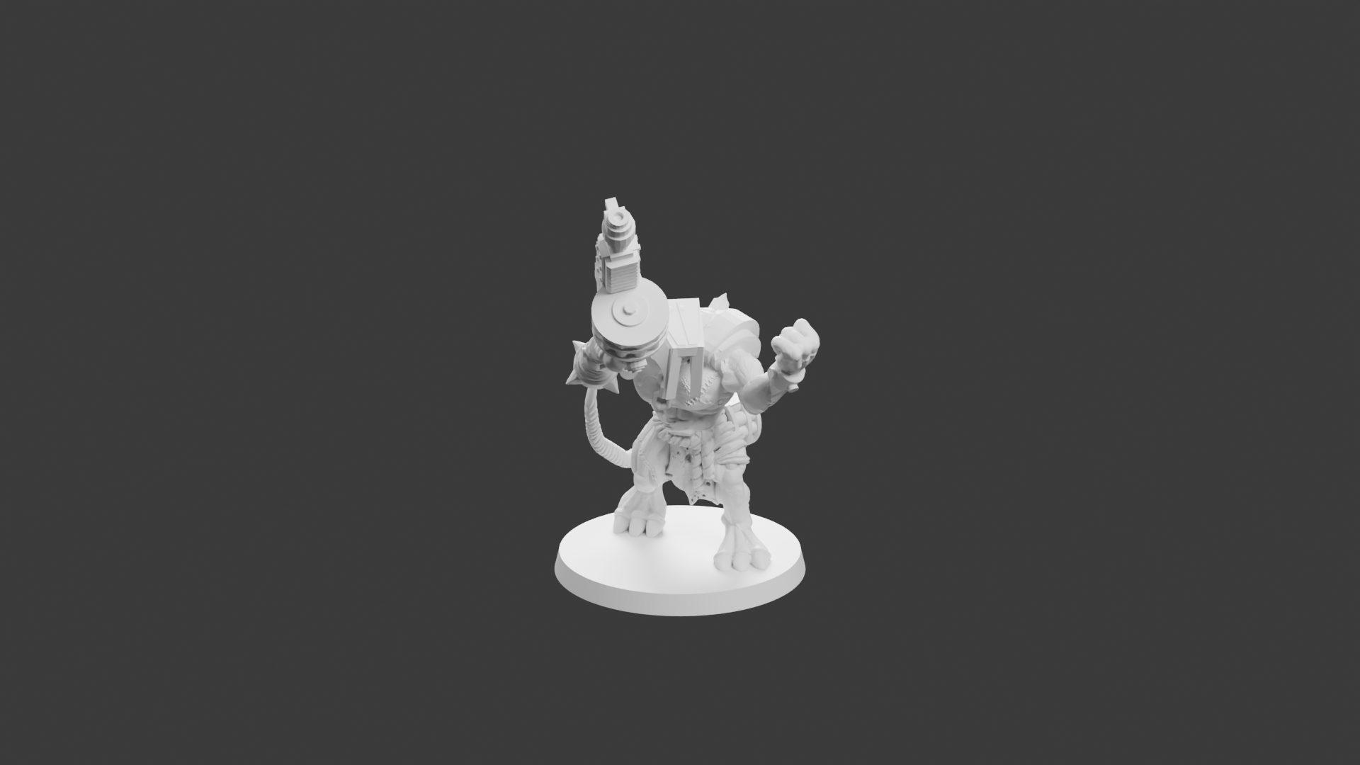 Rat Géant Lourd Pose 1 – Figurine Rat Mutant pour Tabletop – Image 2