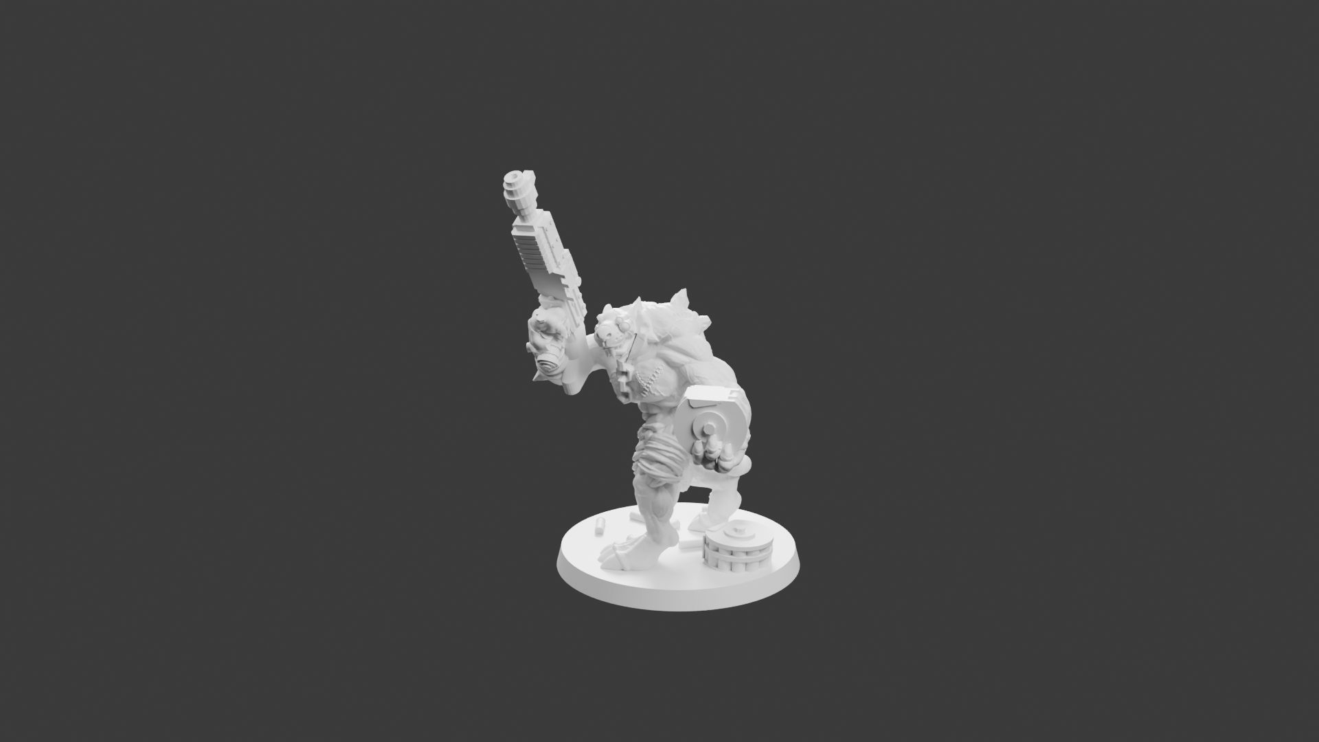 Rat Géant Tête d'Os 3 – Figurine Rat Mutant pour Tabletop – Image 2
