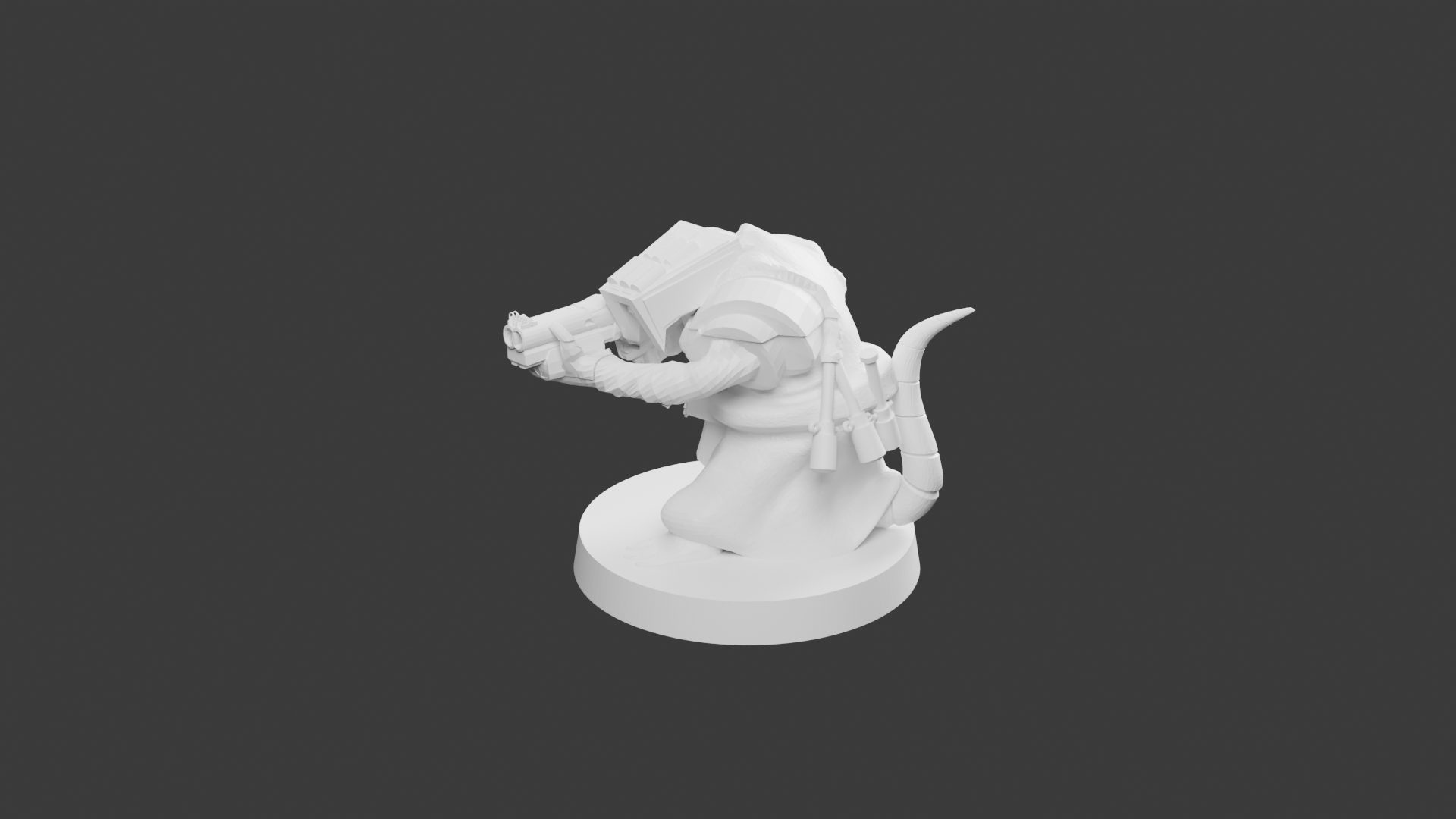 Rat Mutant Canonnier Lourd – Figurine Rat Mutant pour Tabletop