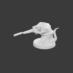 Rat Mutant Tireur d'Élite Lourd – Figurine Rat Mutant pour Tabletop