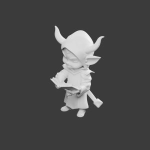 Tiefling Warlock Chibi – Figurine Héroïc Fantasy pour Tabletop