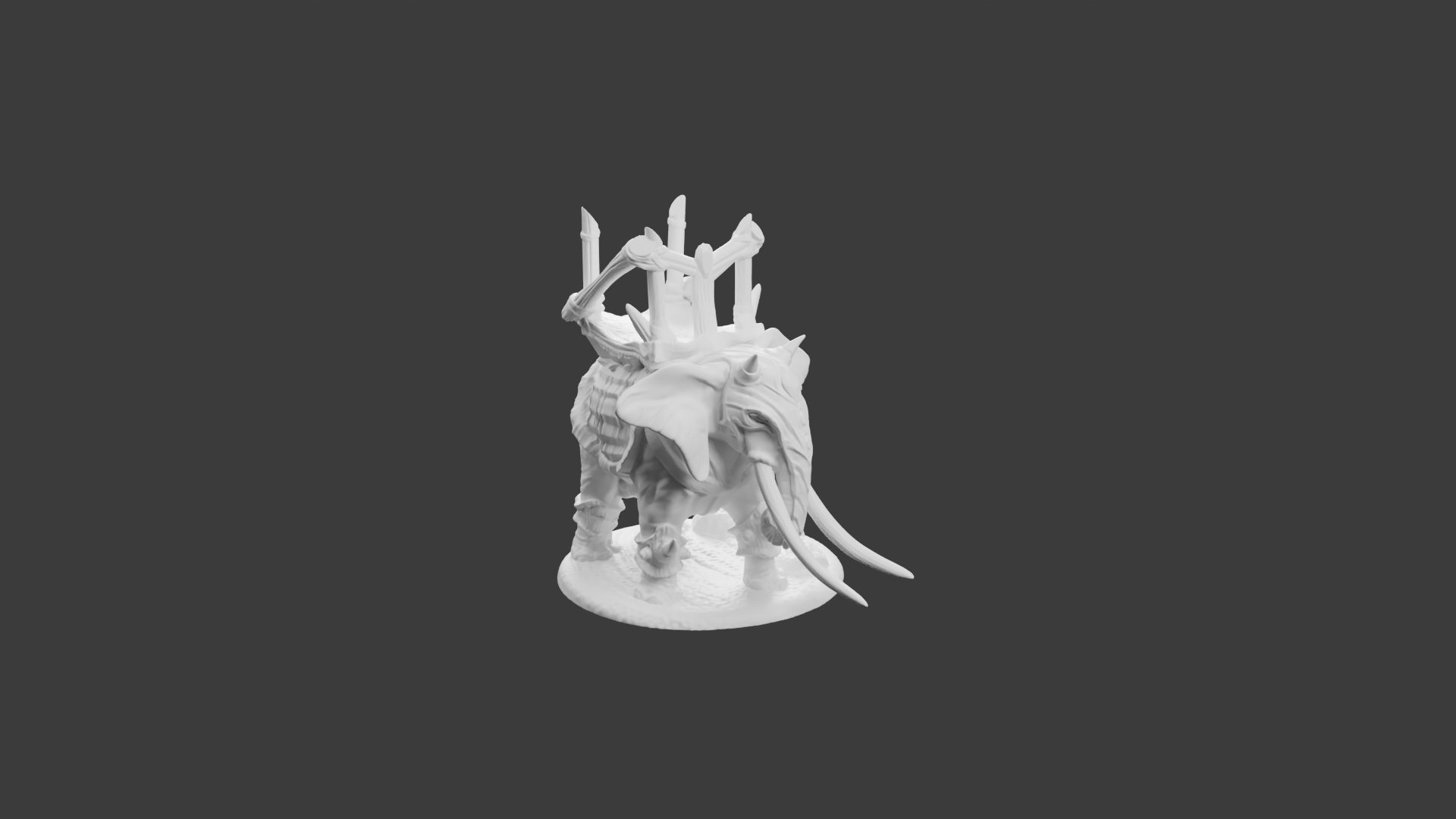 Éléphant de Guerre – Pose Détendue – Figurine Animale pour Tabletop