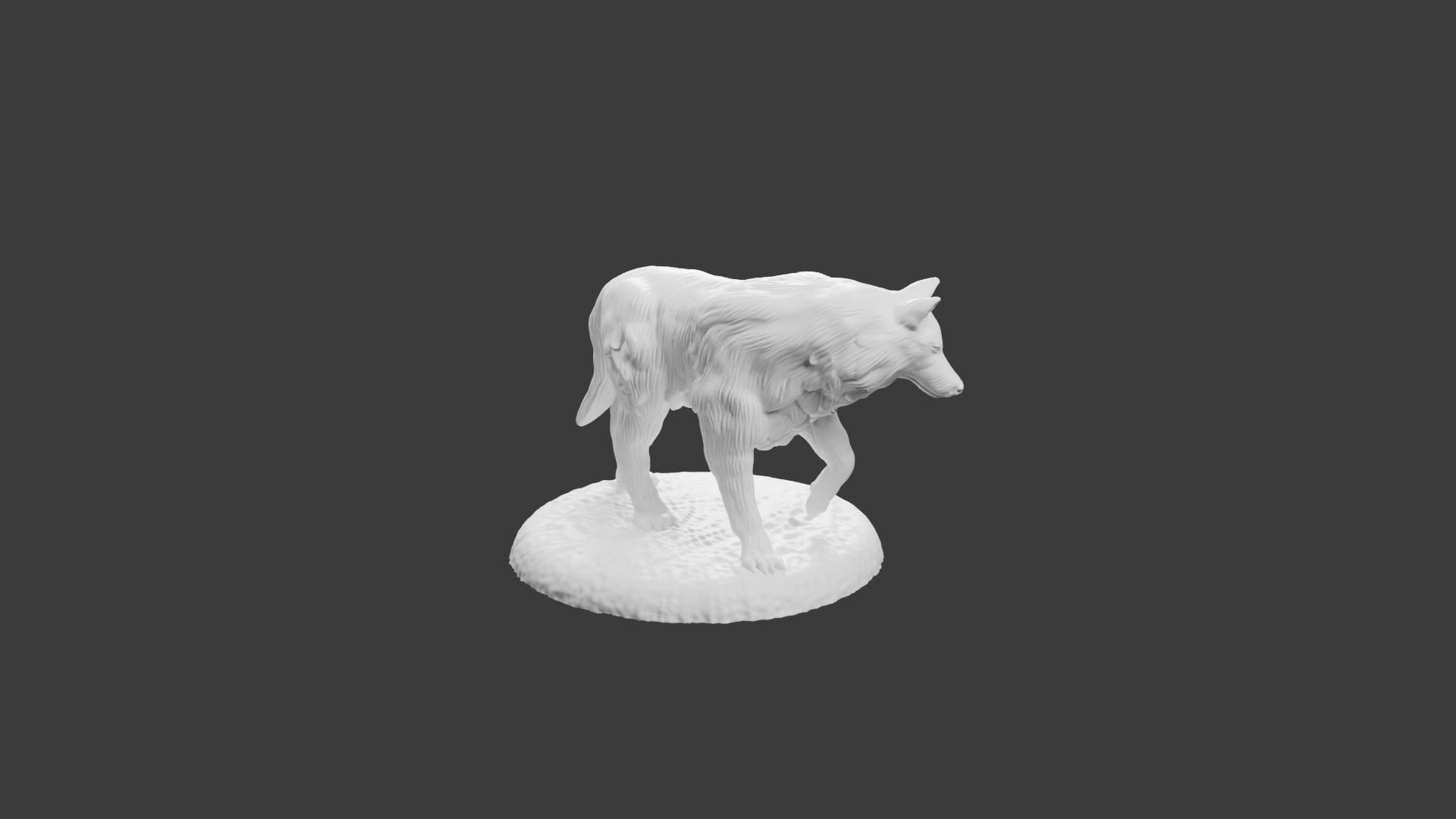 Loup – Pose Détendue – Figurine Animale pour Tabletop