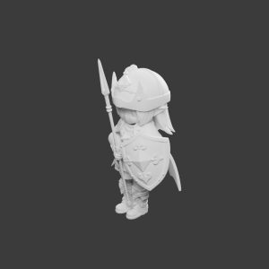 Guerrière Chibi – Figurine Héroïc Fantasy pour Tabletop