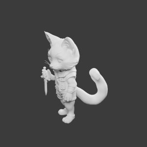 Tabaxi Rôdeur Chibi – Figurine Héroïc Fantasy pour Tabletop